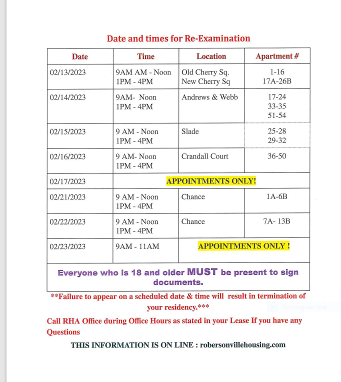 Home Robersonville Housing Authority